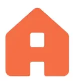 Avys logotyp, ett rött hus
