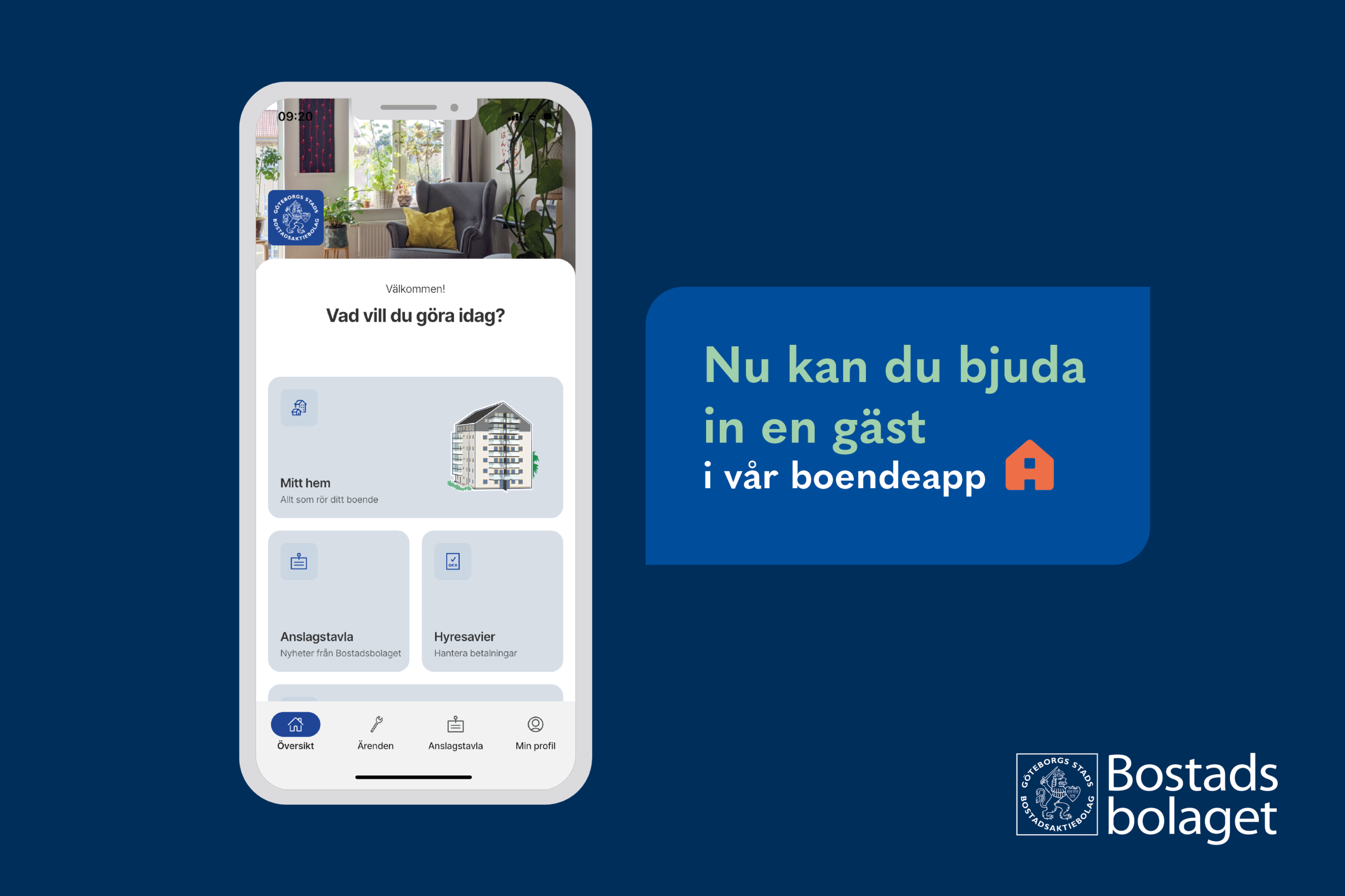Nu kan du bjuda in en gäst till appen och Mina sidor