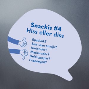 En pratbubbla med ett meddelande i.