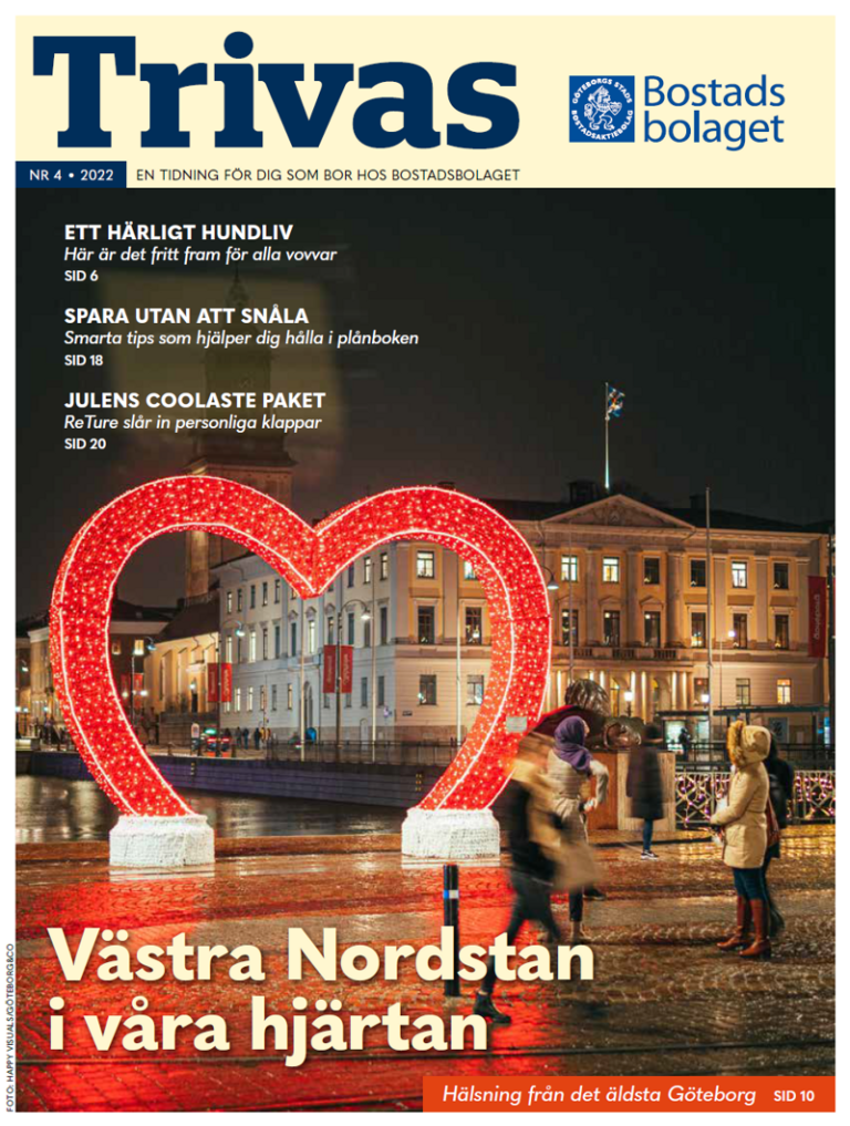 Ett tidningsomslag med ett hjärtformat föremål.