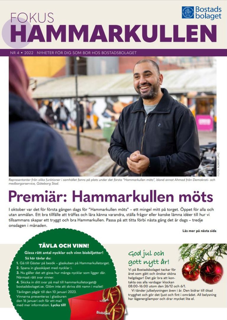 Ett tidningsomslag med en man som pratar med en annan man.