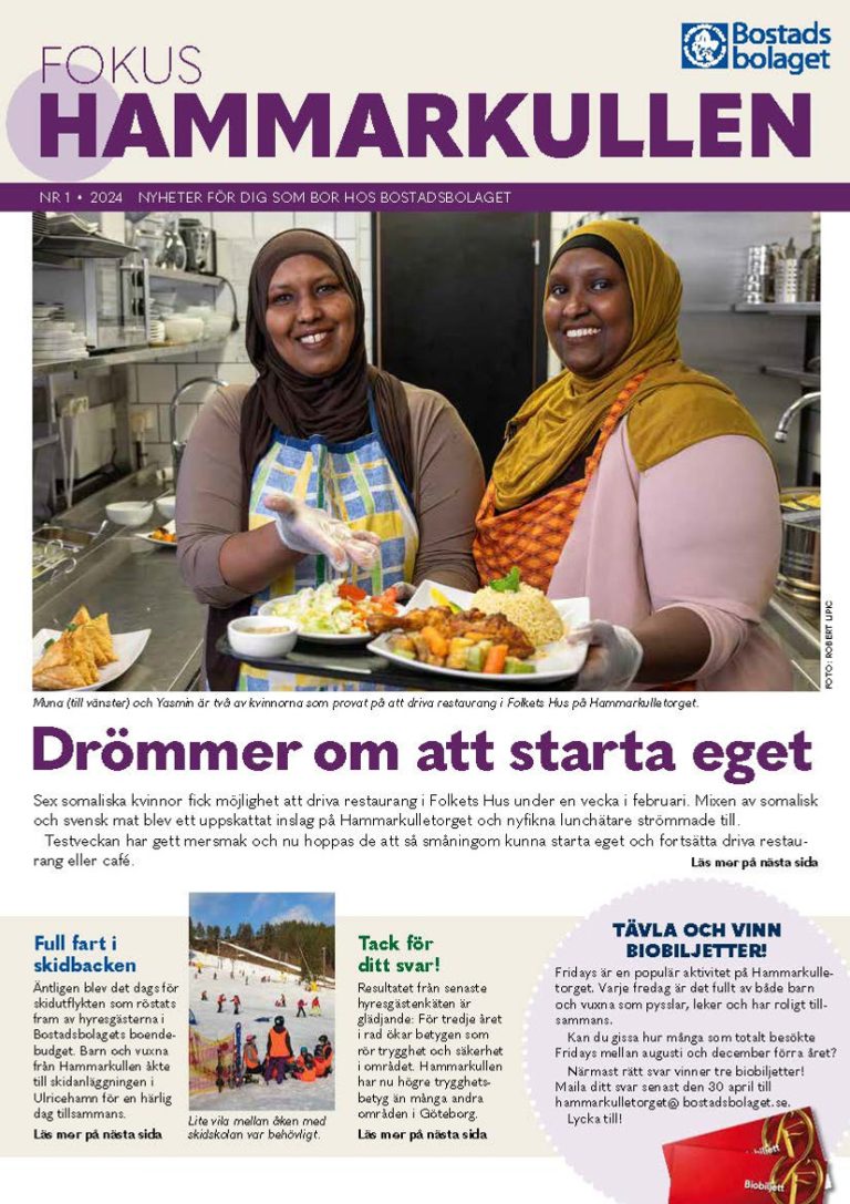 Ett omslag på en tidning. Två kvinnor som står bredvid varandra.
